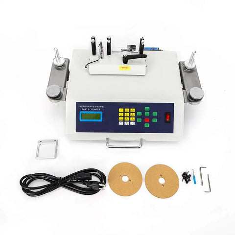 SMT SMD Component Counter 110V 25W Auto Counting Machine With LCD Display And Leak Detection, parts and accessories visible