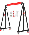 Heavy Duty Gantry Crane 2 Ton Capacity With Manual Trolley And Nylon Sling, Portable Garage Hoist crafted for engine lifts with accessories.
