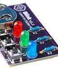 Blink LED Soldering Kit A Hands On Starter Electronics Project Pack For Beginners Perfect For STEM Classes And Events Includes Battery PCB Components And Clear Instructions For Fun Interactive Light Circuit Building showing PCB with LEDs and resistors