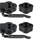 Six Pack Heavy Duty Exhaust Muffler Hangers With Rubber Isolators And Brackets For Ford Crown Vic Lincoln Town Car Mercury Grand Marquis 2003-2011 Rear Mount Replacement Kit, black steel