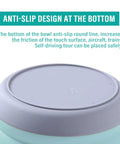 Anti-slip design of Collapsible Silicone Bowls Set Of 3 With Lids BPA Free Food Grade Camping Dinnerware base in blue