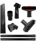 Eight Piece Vacuum Attachment Kit For One And A Quarter Inch Vacuums Including Crevice Tool, Horsehair Round Brush, Utility Nozzle