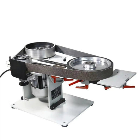 Heavy Duty 72 Inch Belt Sander And Metal Polisher With Variable Speed Drive and Reversible Base 220V 1500W Motor close-up view.