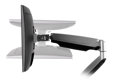 Prime Desktop Real Estate Upgrade Featuring Smooth Gas Spring Articulation for dual monitors with VESA 75 100 mounts.
