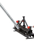 12 Inch Sheet Metal Bender For 20 Gauge Steel And 14 Gauge Aluminum, versatile box and pan brake tool with handle in side view