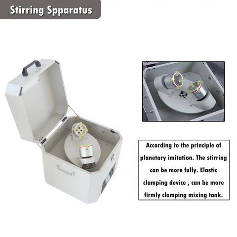 Automatic Solder Paste Mixer For SMT Tin Cream Mixing Dual 500g Capacity 1350 RPM No Defrost Needed with observation window.