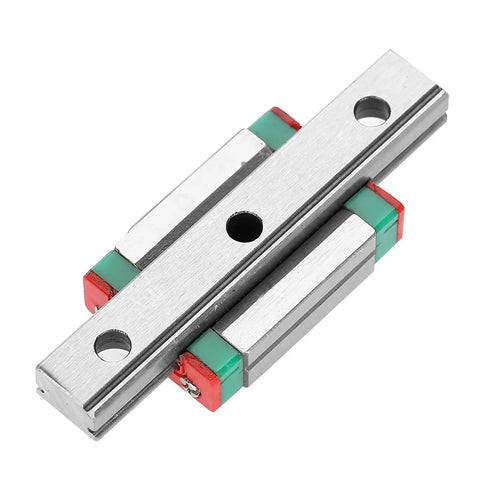 9mm Miniature Linear Rail with Bearing Steel Block for Mini Rail Systems, Ball Retainer Design, 55mm Travel, top view