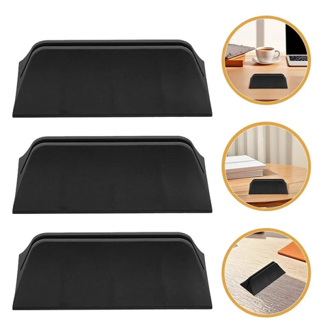 18 Pack Desk Panel Clamp Screen Clips For Office Privacy And Desk Dividers Shelf shown in black on wooden desk
