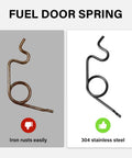 Comparison of iron rusting easily vs 304 stainless steel in Toyota Tundra Fuel Tank Repair Kit With Gas Door Spring And Aluminum Hinge Pin, Rust Resistant Stainless Steel Door Spring, No Fuss Install, WD40 Lubricated, Easy Fit, 2007 2021 Tundra Fuel Tank Access Hardware