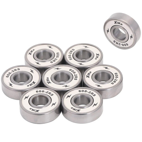 608-2RS Skateboard Bearings 8x22x7mm High Speed Smooth And Durable For Longboards Inline Skates Rollerblades White Pack Of 8 Replacement Bearings