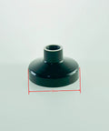 REACWARE 300 mL laboratory lyophilization flask for freeze dryer, black, front view