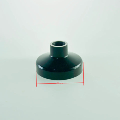 REACWARE 300 mL laboratory lyophilization flask for freeze dryer, black, front view