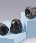 Size M6 Black Acorn Cap Nuts Set Of 20 Stainless Steel 18 8 304 With Electroplated Black Finish For Tough As Nails Corrosion Resistance