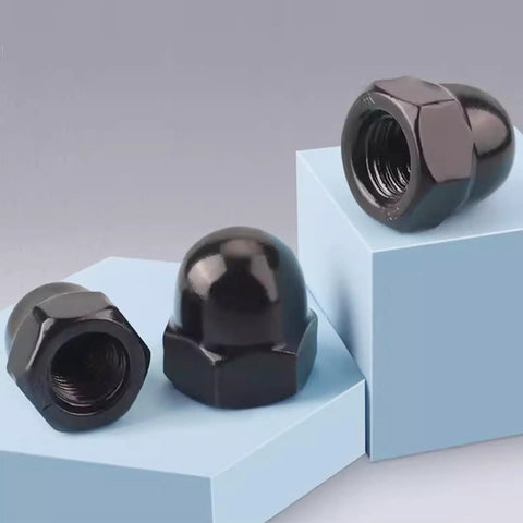 Size M6 Black Acorn Cap Nuts Set Of 20 Stainless Steel 18 8 304 With Electroplated Black Finish For Tough As Nails Corrosion Resistance