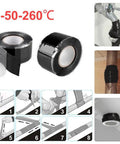 Pro Grade Super Strong Waterproof Tape For Quick Leaks Sealing And Repairs Self Fluxing Silicone Adhesive Duct Tape For Pipes Insulation And Heavy Duty Fixes Black