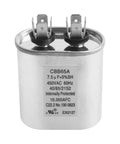 7.5uF 450VAC Dual Run Ellipse Start Capacitor For RV Campers And AC Fans 60Hz 10,000 AFC Plug And Play Easy Install