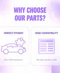 Graphic explaining benefits of Heavy Duty Engine Water Pump Compatible With Buick Allure LaCrosse Chevy Impala and more.