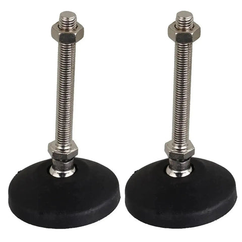 Adjustable Leveling Feet 4 Pack With 80mm Nylon Base And M12 By 100mm Threaded Universal Joint For Furniture Glide Pads