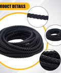 Webeedy flexible graphite compression packing rope, 0.24 in diameter, 5.5 yards, black for pump gland or valve stem.