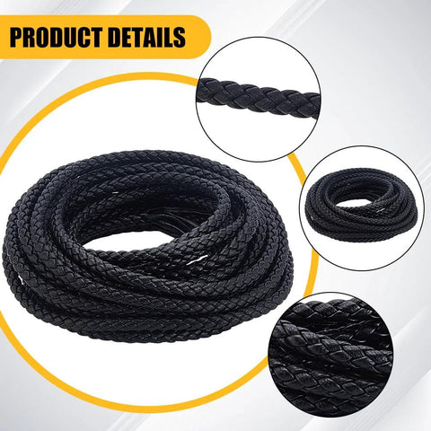 Webeedy flexible graphite compression packing rope, 0.24 in diameter, 5.5 yards, black for pump gland or valve stem.