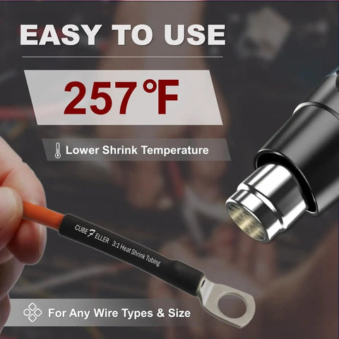 Three To One Clear Heat Shrink Tubing One Inch Diameter With Adhesive Lined Marine Grade Waterproof Insulation Sealing Oil Proof Wear Resistant Four Feet Total Length, 257°F
