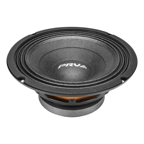 8 Inch Midbass Speaker 8MB450 V2 Pair, 450 Watts, 8 Ohm, Two Inch Voice Coil, black cone design, side view