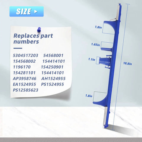 Upgrade Dishwasher Lower Spray Arm Replacement For Frigidaire And Kenmore Models 5304517203 product dimensions chart