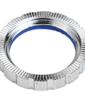 Close-up of a steel ring with ridged edges for Three Piece Motor Mounting Screws Kit For Bafang M620 G510 Mid Drive E-Bike 500W 750W