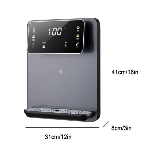Wall Mounted Instant Hot Water Dispenser 2500W Boiler With Child Lock No Waiting 3 Second Heating 22L Per Hour Capacity For Home And Office Gray Finish Energy Efficient Quick Heat For Busy Kitchens And Offices