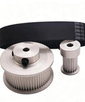 Dont Stress Over Gear Ratios With This Awesome 2GT Timing Pulley Set Featuring A Tight 3 To 1 Reduction Ratio Plus 15mm Belt Width Multi Bore Design Perfect For Your Next Mad Science Speed Control Project. 2GT 20T 60T aluminum pulleys with 15mm timing belt
