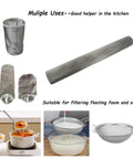 Industrial Grade 304 Stainless Steel Mesh Screen 200 Mesh For Filtration And DIY Projects YAGJIA 15.7 By 47.2 Inches; kitchen use examples