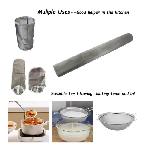 Industrial Grade 304 Stainless Steel Mesh Screen 200 Mesh For Filtration And DIY Projects YAGJIA 15.7 By 47.2 Inches; kitchen use examples