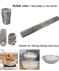 304 Stainless Steel Mesh Screen 150 Mesh 40x120cm shown in various kitchen filtration uses