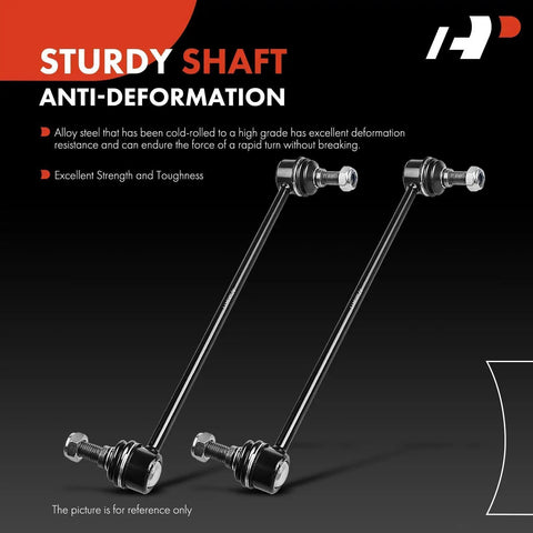 Front Sway Bar Link Stabilizer For Nissan Altima 2007-2021, Maxima 2009-2014 And 2016-2021, Murano 2009-2021, Pathfinder 2013-2020, Rogue 2008-2019, Rogue Sport 2017-2019, Infiniti JX35 2013, QX60 2014-2020, Smooth Ride, Precise Handling. Alloy steel front sway bar links
