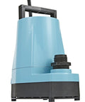 1/6 HP Rugged Aluminum Submersible Utility Pump with 1 Inch FNPT discharge and 3/4 garden hose adapter for easy water transfer.