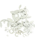 500 Piece Metric E Clips Kit In 304 Stainless Steel With 14 Sizes From 1.5mm To 15mm Side Mount External Retaining Rings Assortment