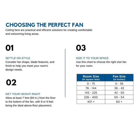 Choosing the perfect fan guide for AirPro Collection 52 Inch Five Blade Indoor Outdoor Ceiling Fan decked out for patio hangouts.