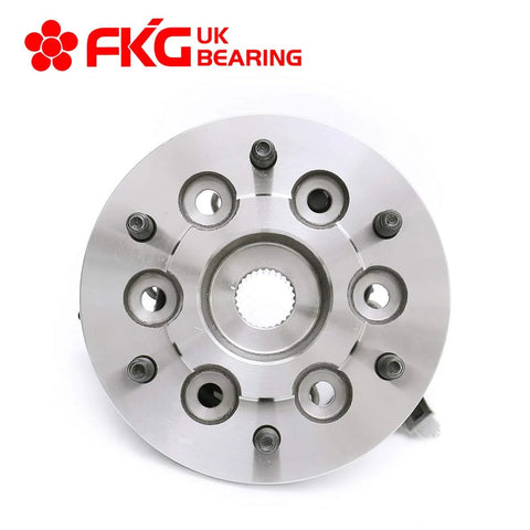 Front view of Front Left Wheel Bearing Hub Assembly With ABS For 4x4 Trucks, 6-Lug, Front Position, Fits 2004-2008 Chevrolet Colorado