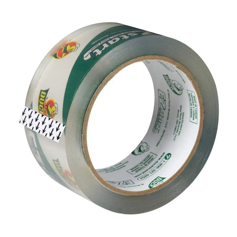 Single roll of EZ Start Packing Tape Refill Four Roll Bundle 1.88 Inch By 54.6 Yard Clear Frustration Free Unrolls Smoothly Whisper Quiet Release