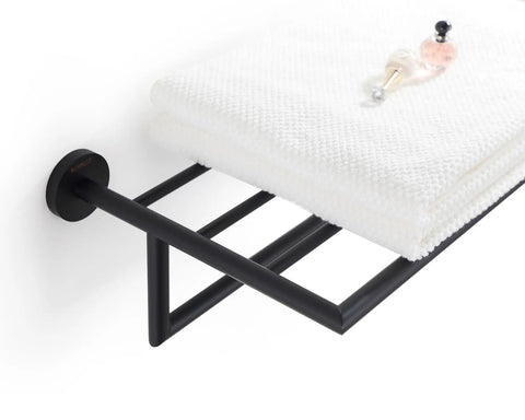 Chrome Wall Mounted Towel Rack For Bathroom Modern Hotel Style Towel Bar Shelf Single Towel Holder 26 Inch Durable Brass