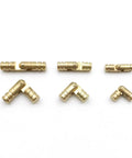 Hidden Concealed Barrel Hinge Set For Wooden Boxes And Cases, DIY Ready Copper Brass Tone Hardware 4x15mm, 12 Pieces