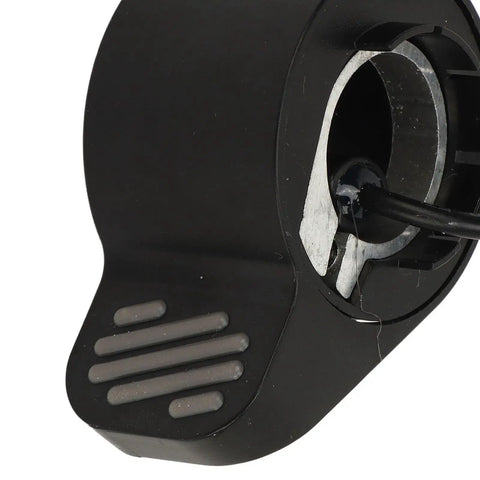 Close-up of Electric Scooter Finger Throttle Replacement With ABS Thumb Accelerator For 130X Model Slip Grip Design