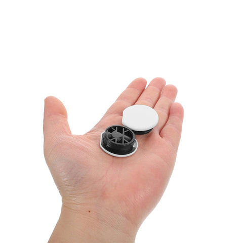 Durable Round Pin Buckle Sectional Furniture Connectors, easy installation, secure PP material, shown on an open hand.