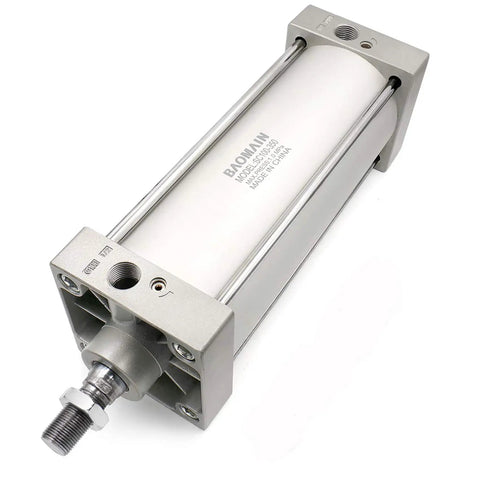 Bombproof Pneumatic Air Cylinder Featuring 4 Inch Bore And 13.78 Inch Stroke Double Acting Single Rod SC100x350 Design Built Tough For Relentless Industrial Power Moves And Zero Downtime Operations