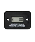 Vibration Hour Meter With IP68 Waterproof Case, Wireless Operation And Maintenance Reminder For Gas And Diesel Engines, Tracks Total Hours With Easy Install LCD Readout, Built For Harsh Environments black LCD hour meter
