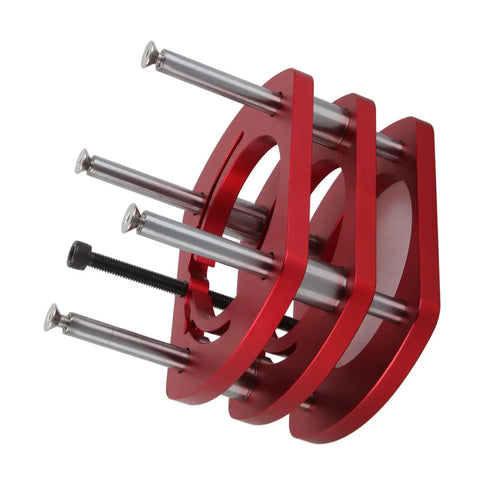 Router Lift Base Aluminum Alloy Insert Plate With Crank Handle And 4 Jaw Clamping For Small Trimming Machines 2.008 Inch Lift Precision Router Table Build, red aluminum alloy insert plate