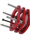 Knockout Quality Aluminum Alloy Router Lift Base And Precision Router Table Lifting System Kit featuring red clamp detail and smooth adjustment rods.