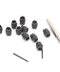 13-Piece Spot Weld Cutter Set For Electric Drill, 3/8 Inch Double-Sided Cutting Kit For Removing Welds displayed on a white background