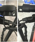 2 Pin Safety Cut Off Brake Levers for Electric Bikes and Scooters Motor Power Off Brake Handles Left Hand Black Brake Lever for Safer Rides and Instant Cutoff Switch, mounted on black handlebar with grip.