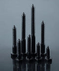 Heavy Duty 1/2 X 1-1/2 Inch Black Hex Head Lag Screws Bolts 8 Pc Pack For Decks And Wood Projects, 304 Stainless Steel 18/8 With Black Oxide Finish